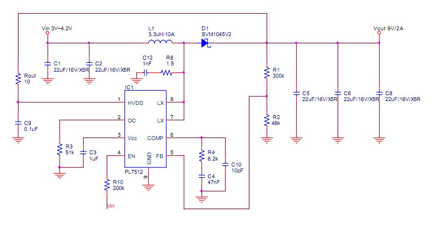 3V升压9V1A，3V升压12V1A芯片，可调限流，低功耗