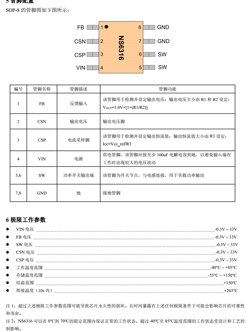 4V～30V输入，输出5V3A同步整流降压IC-NS6316，技术支持