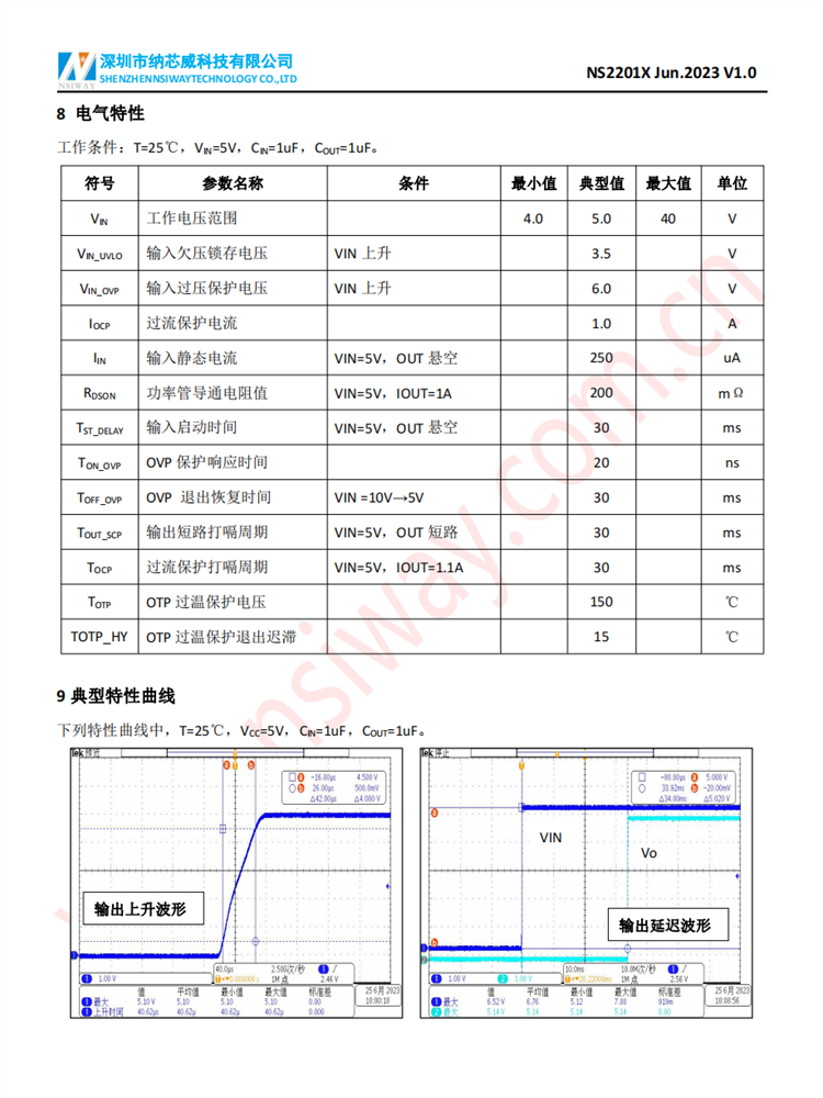 NS2201A/B 封装SOT23-3L 40V输入OVP保护IC 过压过流过温保护