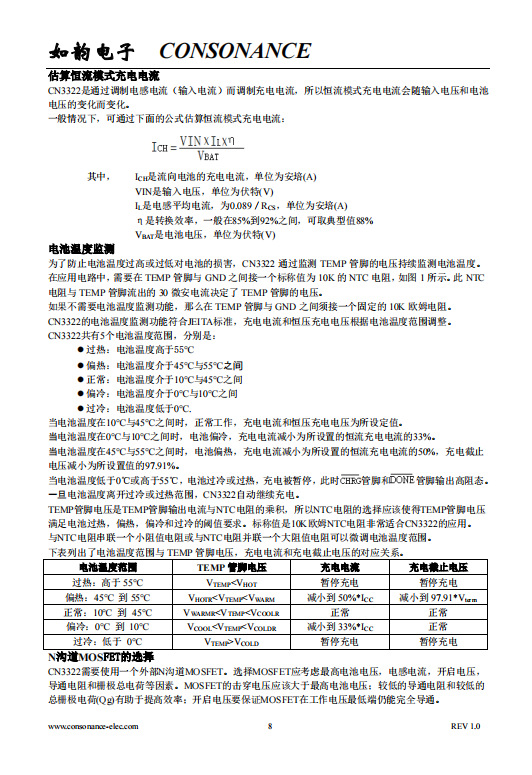 CN3322 PFM升压型两节锂电池充电控制集成电路