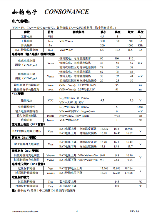 CN3324 PFM升压型四节锂电池充电控制集成电路