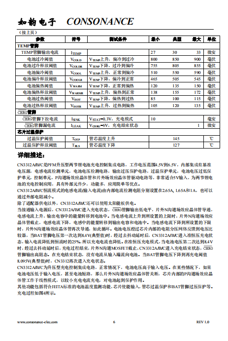 CN3312C PFM升压双节锂电池充电控制集成电路