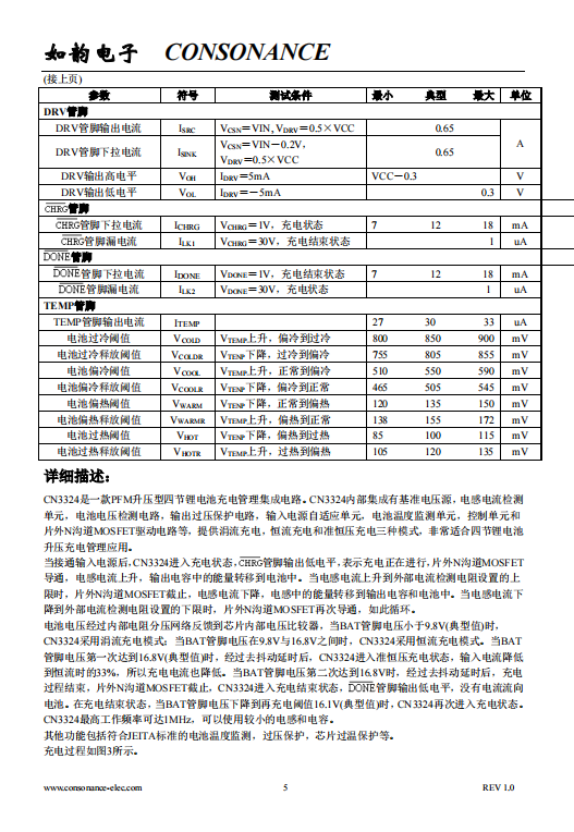 CN3324 PFM升压型四节锂电池充电控制集成电路