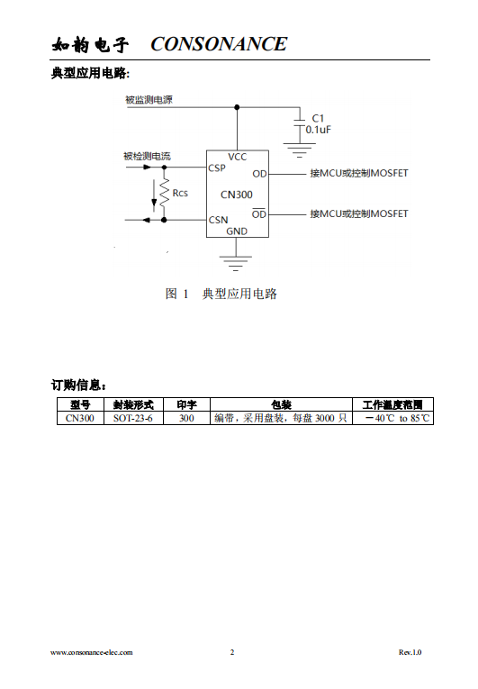 CN300 欠压保护，过流保护/电流检测比较器集成电路